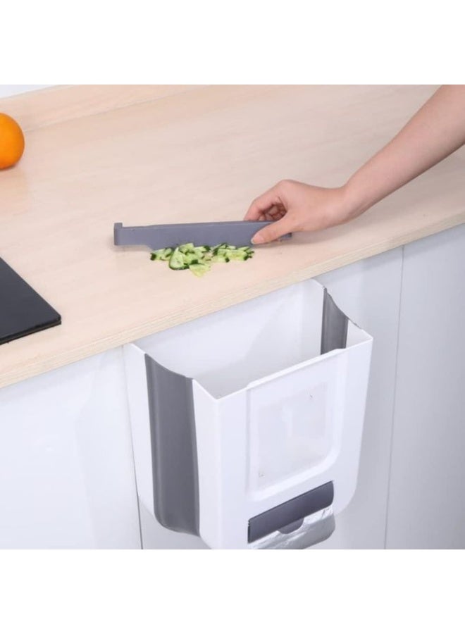 Generic Foldable Hanging Trash Bin – Space-Saving Design for Kitchen and Home - Image 3