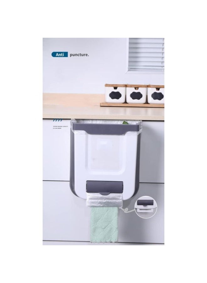 Generic Foldable Hanging Trash Bin – Space-Saving Design for Kitchen and Home - Image 2