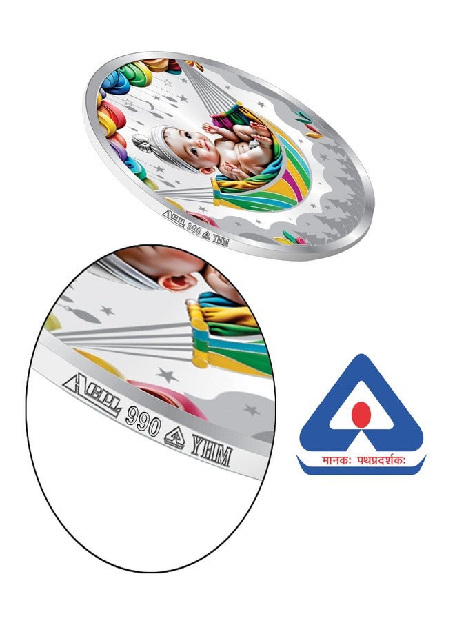 ACPL Precious Moments 10 Gram Silver Coin New-Born Baby BIS Hallmarked 999 Pure With Gift Box By ACPL. - Image 4