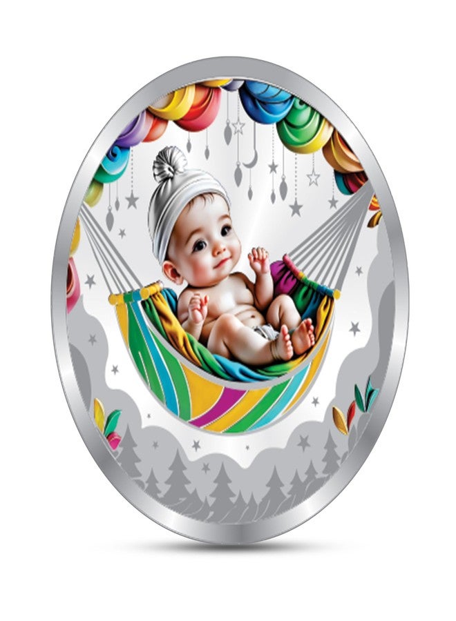 ACPL Precious Moments 10 Gram Silver Coin New-Born Baby BIS Hallmarked 999 Pure With Gift Box By ACPL. - Image 1