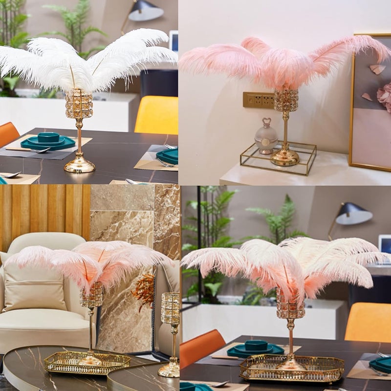 HAPPY FEATHER 16-18 inch Light Purple Ostrich Feathers Craft for Wedding Party Centerpieces Home Decoration DIY Craft Pack of 10 - Image 5