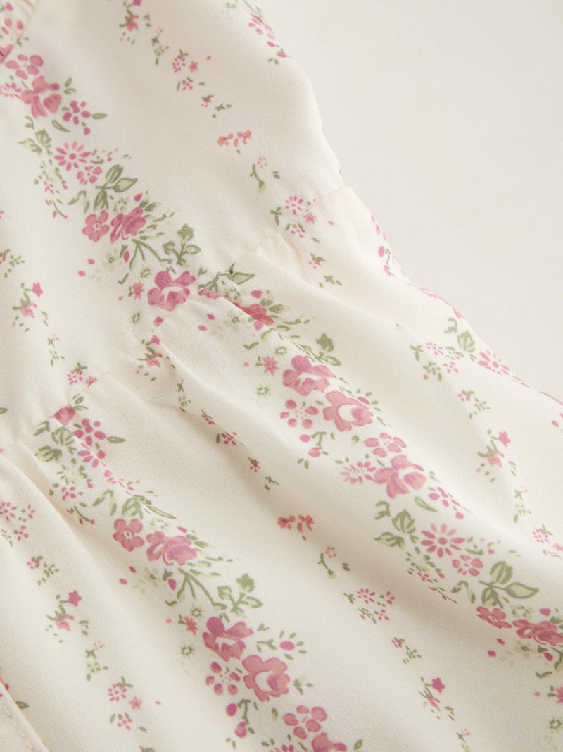 CIDER Womens Summer Mini Dress Sleeveless Floral Boho Short Sundress Pink - Image 3