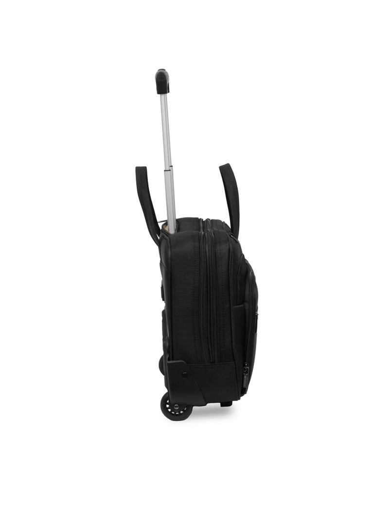 President  Premium Pilot Bag 1680D Nylon Water Resistant 2 smooth rolling Wheeled Laptop Case with Safe Zippers (Model 7840) Black - Image 3