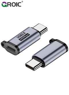 GROIC 2 Pack USB C to Lightning Adapter, Compatible with Type-C to iPhone, USB C Male to Lightning Female Connector, Portable USB C Transfer Keychain.  - Image 1
