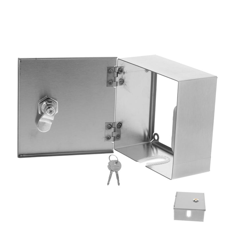 Stainless Steel Waterproof Electrical Enclosure Lockable Outdoor Switch Socket Cover Box - Image 2