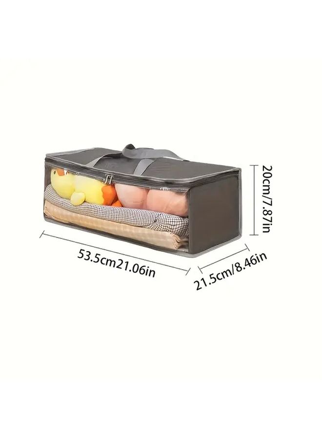 Light Gray Clear PVC Car Trunk Organizer Foldable Storage Bag with Handles - Image 3