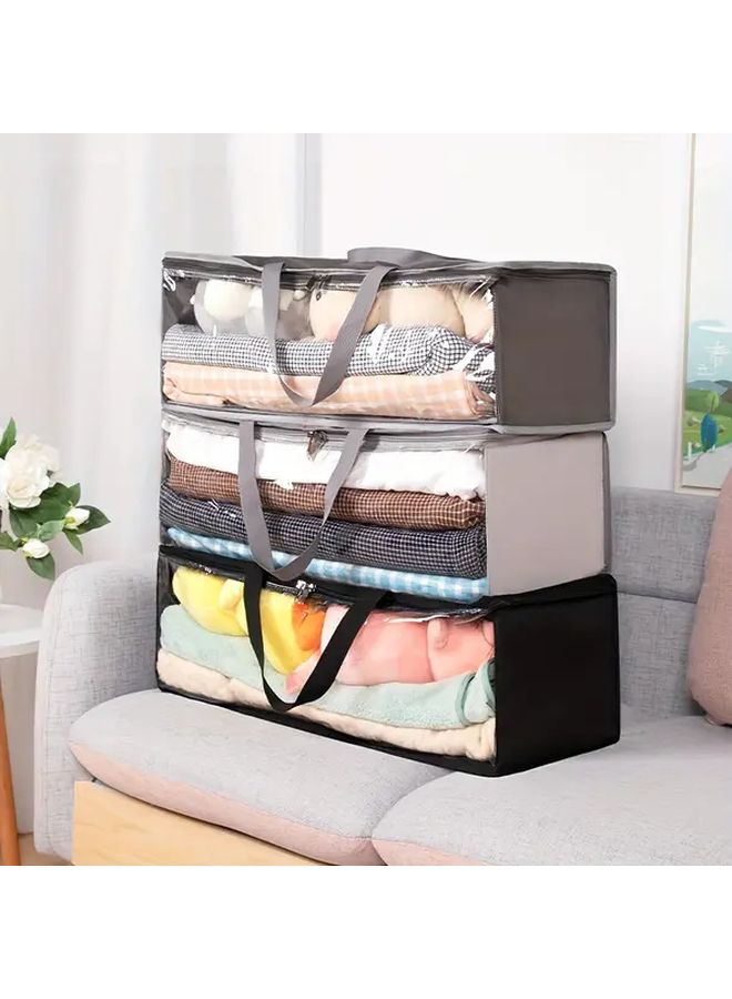 Light Gray Clear PVC Car Trunk Organizer Foldable Storage Bag with Handles - Image 5