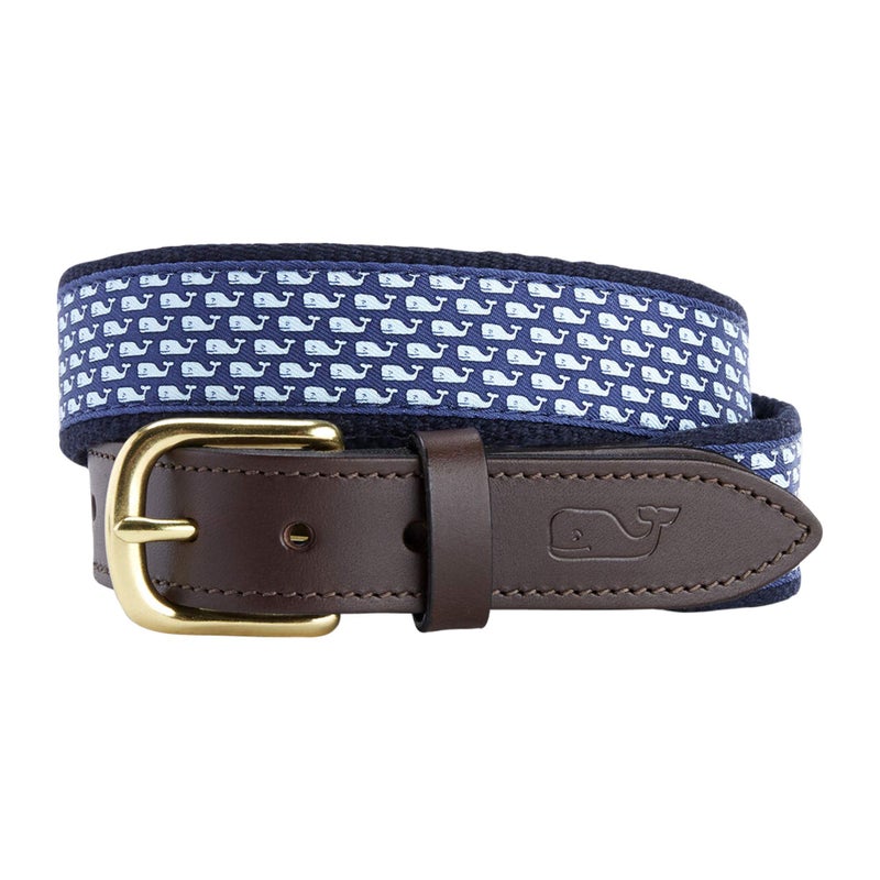Vineyard Vines Boys Whale Canvas Club Belt, Navy, 26 US - Image 1