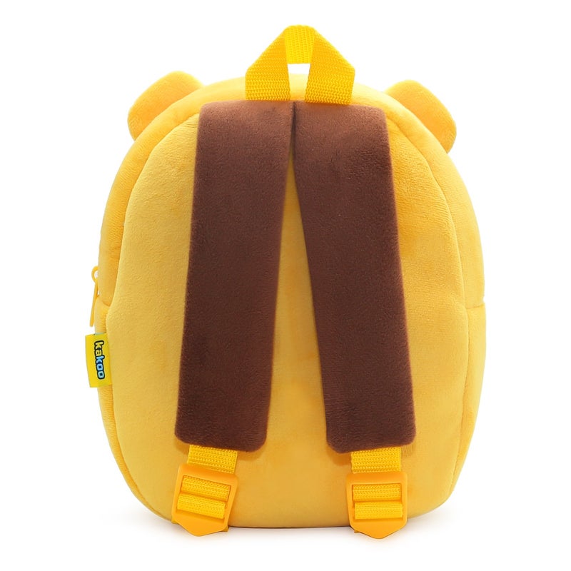 Plush Kids Backpack, Leopard Animal Design, Soft Lightweight School Bag for Toddlers and Preschool Kids - Image 5