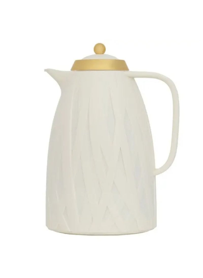 Alsaif Gallery Everest Creamy Acacia Thermos With Golden Lid 1 Liter  - Image 2