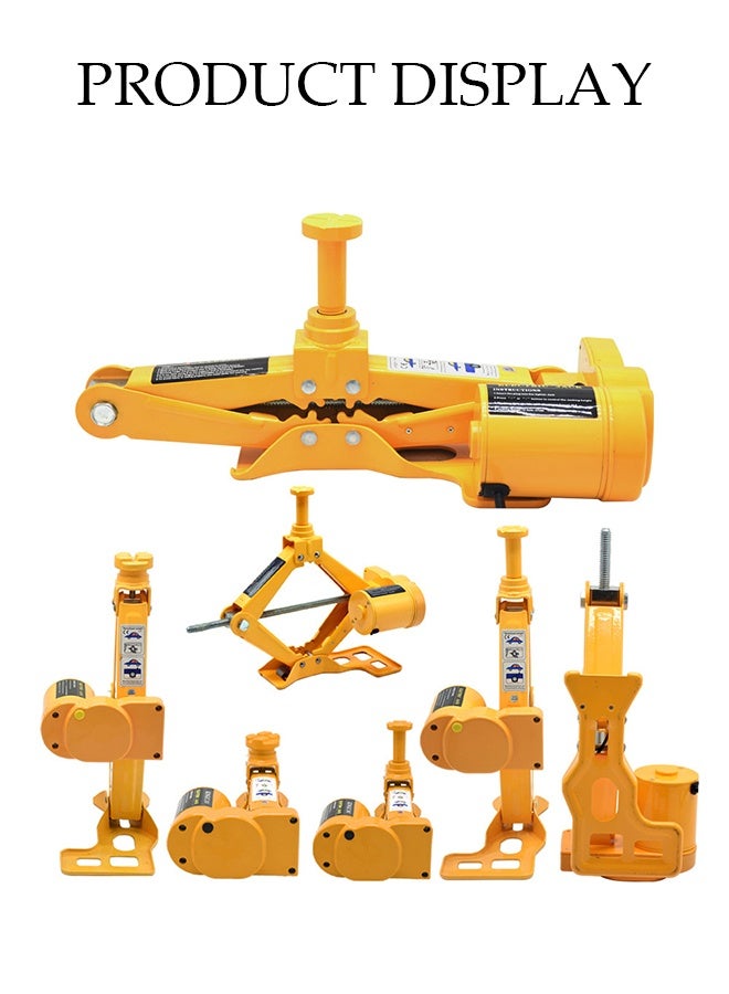 DUNISO 3 Ton Electric Jack with Carrying Case and Wireless remote control,12v Scissor Lift Jack for Tire，Portable  Emergency Car Tools（Yellow） - Image 4