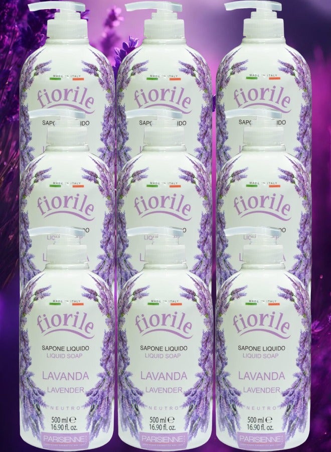 Parisienne 9 Pieces Lavender Liquid Soap 500ml - Image 1