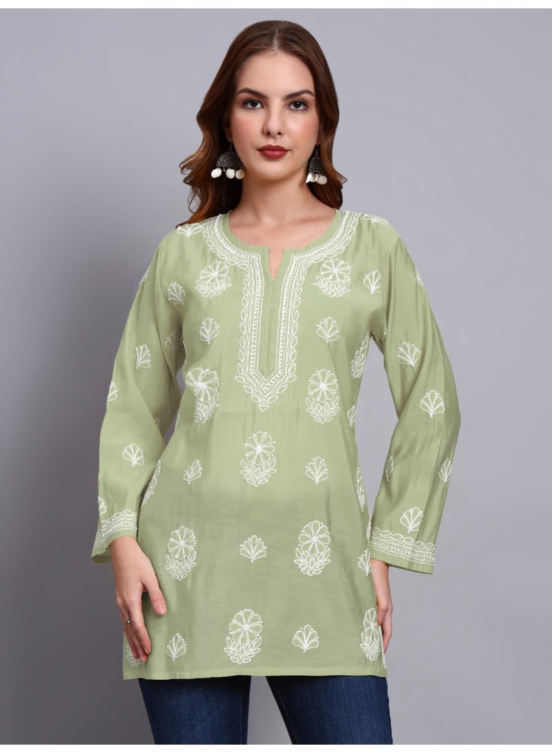 الايا كرتي شانديري مطرزة يدوياً بشيكانكاري - Image 1