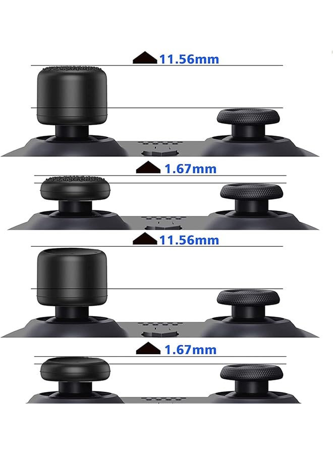erorex 2Pack Flexible Silicone Protective Case Skin Cover & 8Pack Joystick Thumb Stick Caps Compatible With Sony Playstation 4 Dualshock For Ps4 Controllers Case*2+Thumb Grips*8 Blue - Image 4