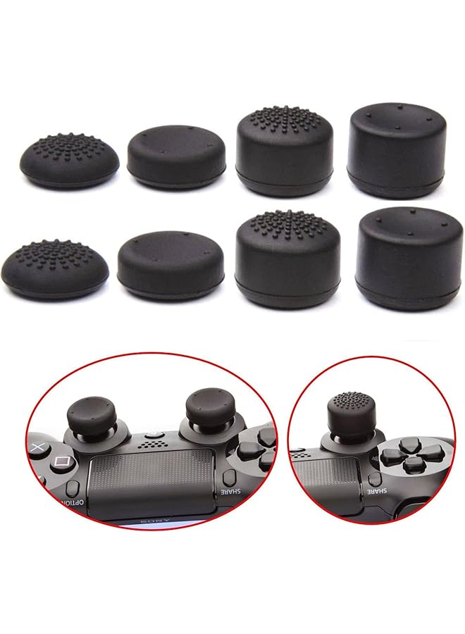 erorex 2Pack Flexible Silicone Protective Case Skin Cover & 8Pack Joystick Thumb Stick Caps Compatible With Sony Playstation 4 Dualshock For Ps4 Controllers Case*2+Thumb Grips*8 Blue - Image 3