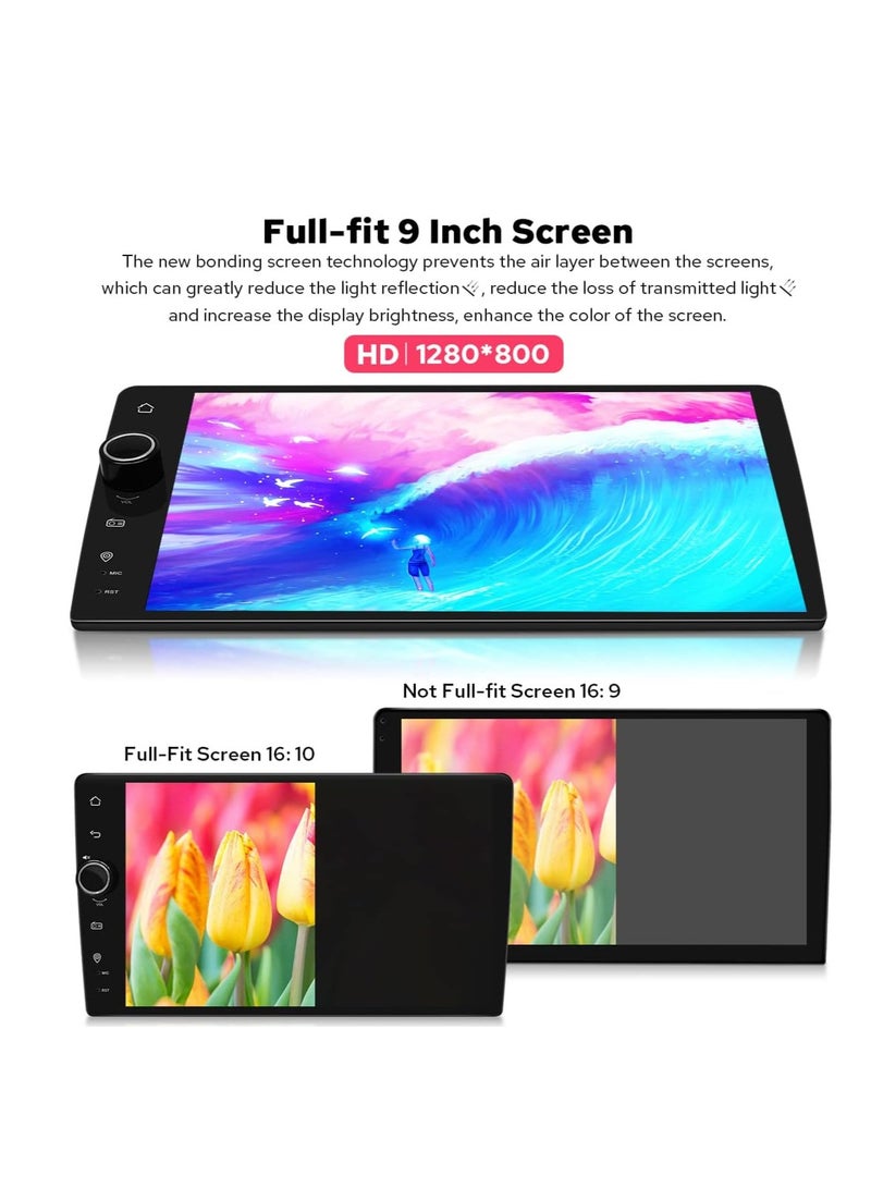 راديو سيارة 9 بوصة ستيريو أندرويد 10.0 لسيارة هوندا سيفيك 2016-2021 يدعم كاميرا المسار الأيمن، كاربلاي، أندرويد أوتو، مخرج مضخم الصوت، SWC - Image 3