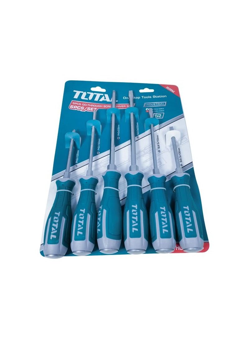 توتال طقم مفكات من 6 قطع ، طقم مفك براغي عالي الجودة T0TAL ، أداة إصلاح - THGSS2606 - Image 4