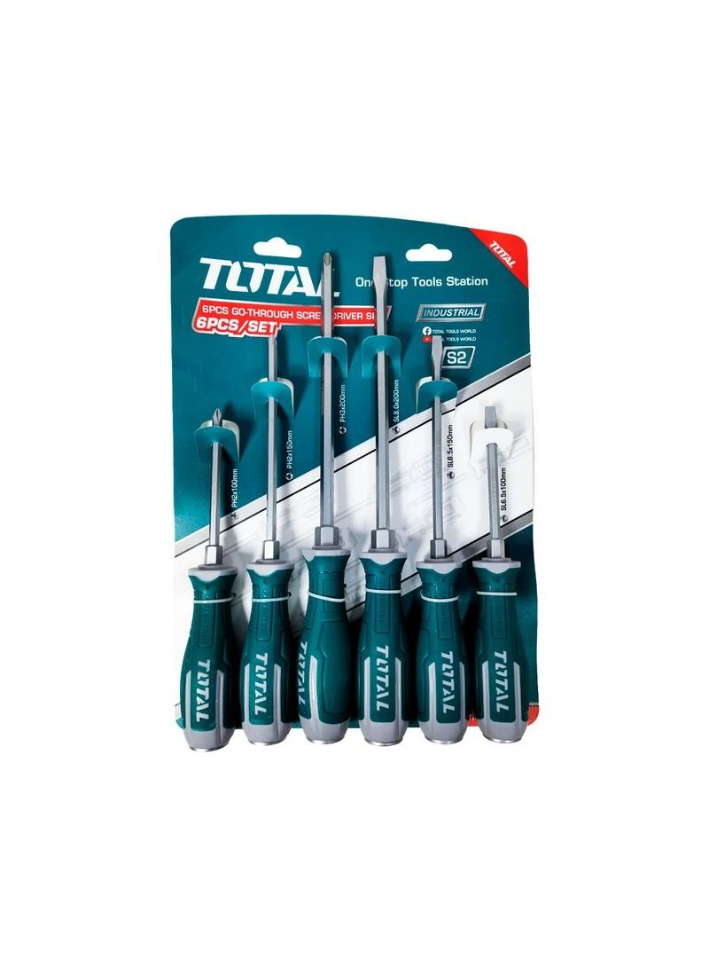 توتال طقم مفكات من 6 قطع ، طقم مفك براغي عالي الجودة T0TAL ، أداة إصلاح - THGSS2606 - Image 5