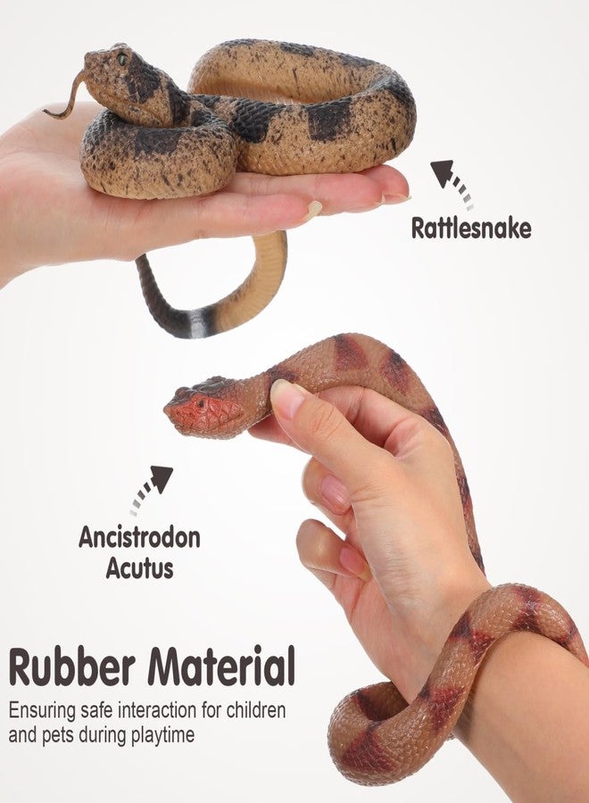 IMIKEYA 2PCS Fake Snakes Prank: Soft Rubber Snakes Prank Realistic Snake Figurines Lifelike Fake Snake Toys Model for Halloween Decorations Halloween Prank Props Scare Toy - Image 4