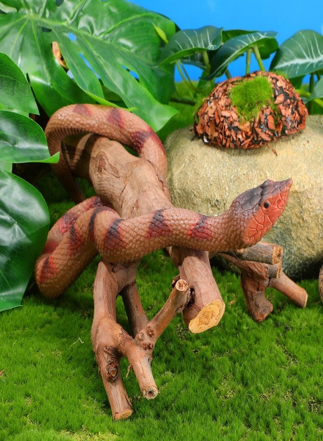 IMIKEYA 2PCS Fake Snakes Prank: Soft Rubber Snakes Prank Realistic Snake Figurines Lifelike Fake Snake Toys Model for Halloween Decorations Halloween Prank Props Scare Toy - Image 5