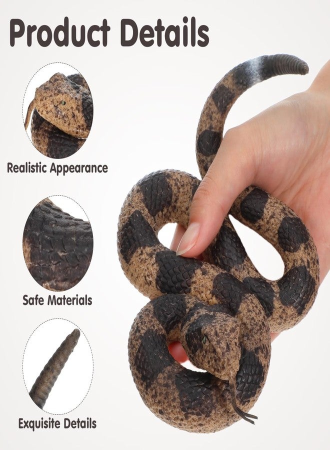 IMIKEYA 2PCS Fake Snakes Prank: Soft Rubber Snakes Prank Realistic Snake Figurines Lifelike Fake Snake Toys Model for Halloween Decorations Halloween Prank Props Scare Toy - Image 3