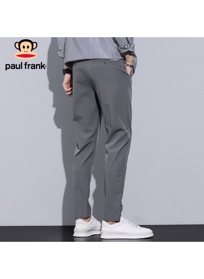 Paul Frank Men's Winter Business Casual Pants Slim Fit Tapered Long Pants Dark Gray 38 - Image 4