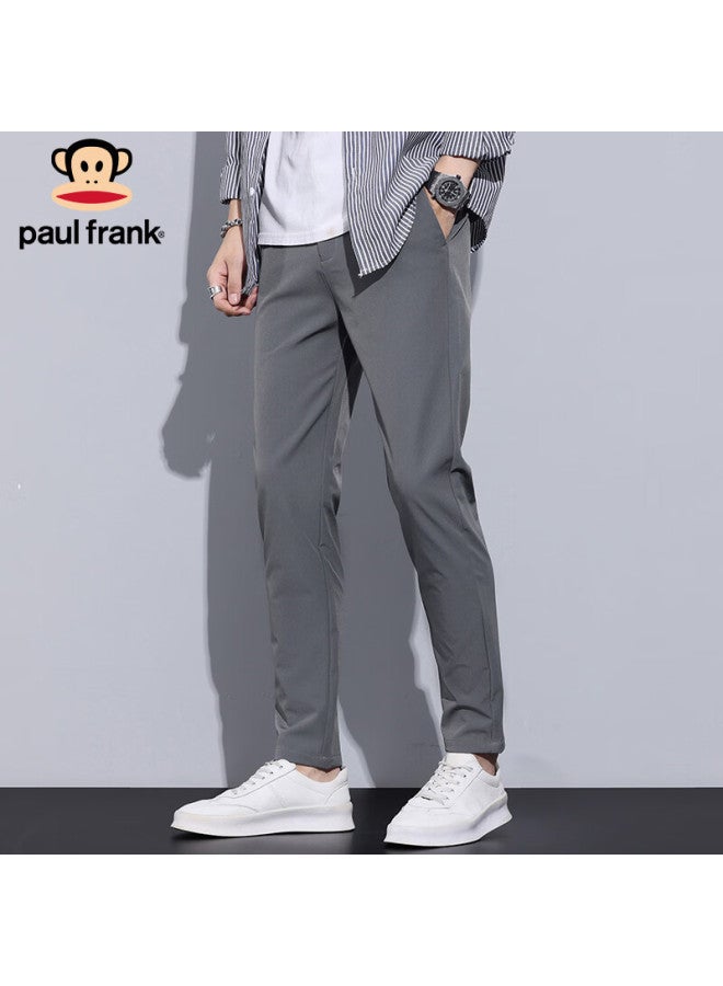 Paul Frank Men's Winter Business Casual Pants Slim Fit Tapered Long Pants Dark Gray 38 - Image 2