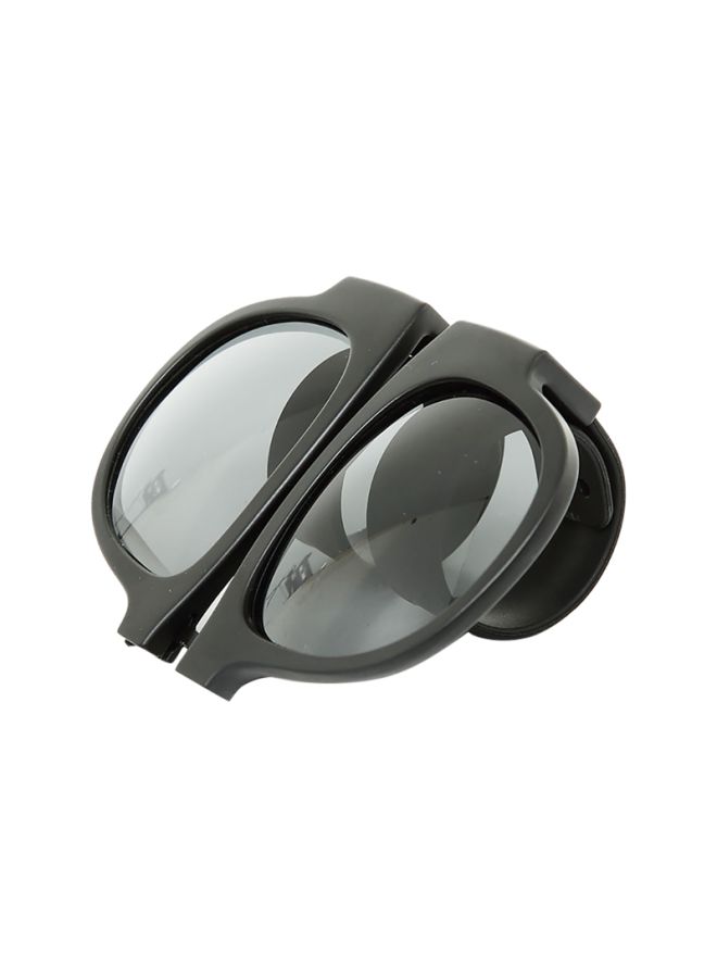 SlapSee Folding Sunglasses, UV400 Protection, Trendy Design for Men u0026 Women, Ultralight u0026 Easy to Carry Foldable Sunglasses, Wrist Slapping Sunglasses that never fall off, Black Frame, Black Slap, Plain Lens - Image 2