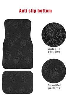 HomarKet 4-Piece Premium Polyester Floor Mat for Cars, SUVs and Trucks, Bohemian Style Carpet Floor Mats for Car,All Weather Protection, Universal to Fit (Red)  - Image 3