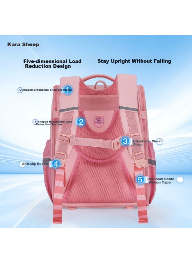 KaLay Kala·y Backpack For Primary School Students Grades 1-3, Lightweight Anti-drop Large Capacity Spine Protection Ultra-light Backpack For Boys And Girls, Blue 18l - Image 2