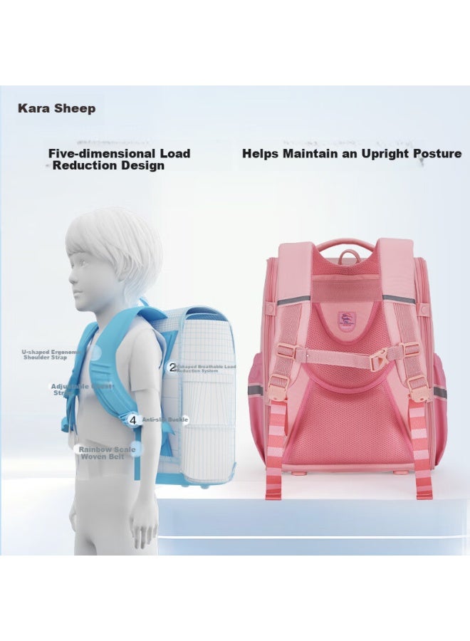 KaLay Kala·y Backpack For Primary School Students Grades 1-3, Lightweight Anti-drop Large Capacity Spine Protection Ultra-light Backpack For Boys And Girls, Blue 18l - Image 3