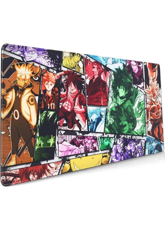 Generic - Anime Collection Mouse Pad, Anime Mouse Pad, Gaming Mouse Pad, Large Mouse Pad, Extended Keyboard Mousepad with Non-Slip Base and Stitched Edge, 15.7×35.4 inch - Image 1