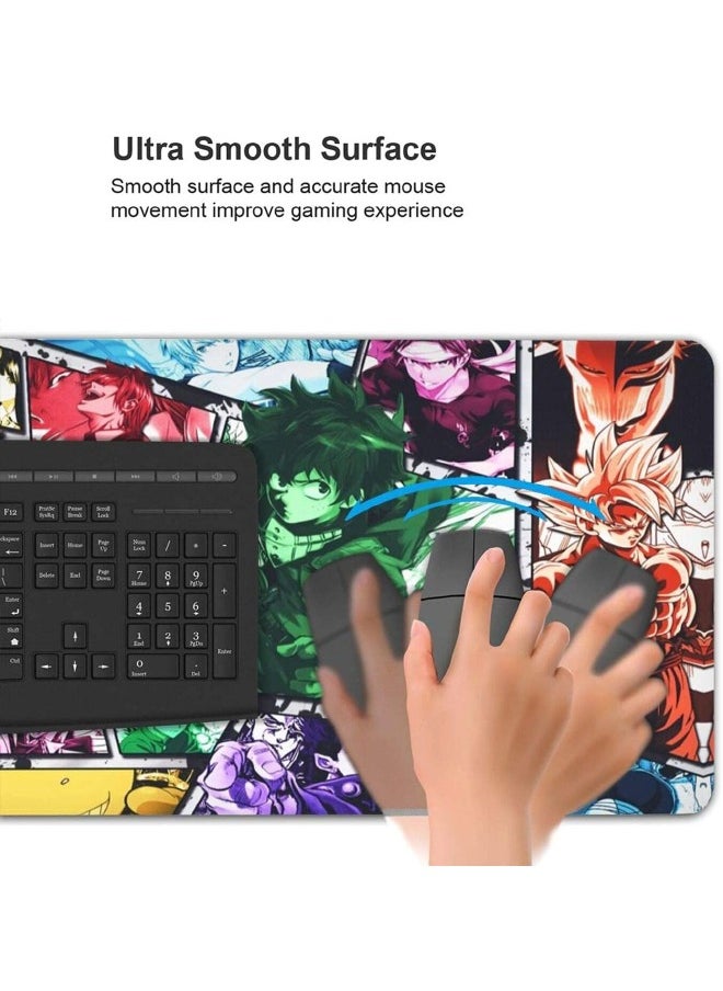 Generic - Anime Collection Mouse Pad, Anime Mouse Pad, Gaming Mouse Pad, Large Mouse Pad, Extended Keyboard Mousepad with Non-Slip Base and Stitched Edge, 15.7×35.4 inch - Image 1