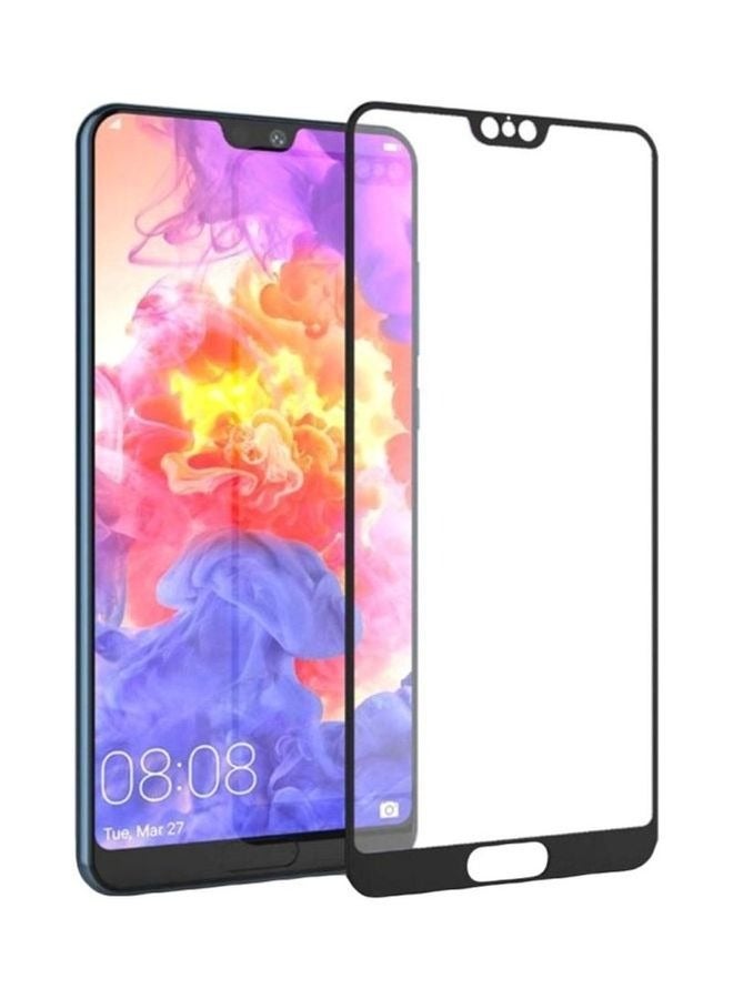 شيزي لاصقة حماية للشاشة ثلاثية الأبعاد من الزجاج المقوى لهاتف هواوي P20 لايت أسود / شفاف - Image 1