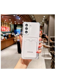 Generic Clear Wallet Phone Case for Samsung Galaxy A13 4GUpgrade Card Slot Case Slim Fit Protective Soft TPU Shockproof Cover with Cute Card Holder - Transparent  - Image 2