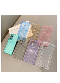 Generic Clear Wallet Phone Case for Samsung Galaxy A13 4GUpgrade Card Slot Case Slim Fit Protective Soft TPU Shockproof Cover with Cute Card Holder - Transparent  - Image 3