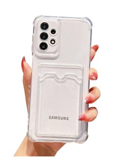 Generic Clear Wallet Phone Case for Samsung Galaxy A13 4GUpgrade Card Slot Case Slim Fit Protective Soft TPU Shockproof Cover with Cute Card Holder - Transparent  - Image 1