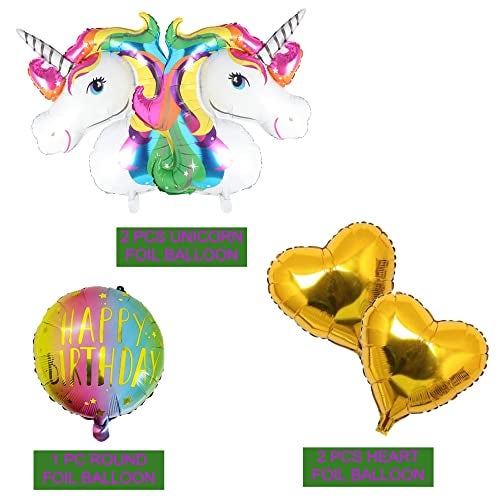 TOYXE Rubber Dreamy Unicorn Balloons Set Of 5 Pcs,Multicolor - Image 2
