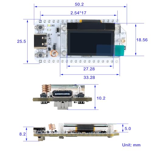 DIYmall 2 Sets 915MHZ ESP32 Lora V3 WiFi+BLE Development Board 0.96inch OLED Display ESP32-S3 Dual-core SX1262 Type-C Lora Kit for Arduino NodeMCU IoT - Image 4