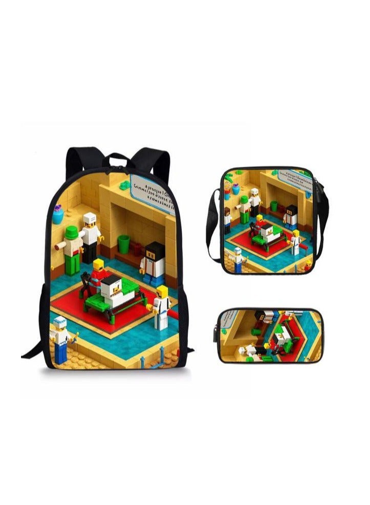 Cartoon style universal three-piece schoolbag - 641  - Image 1