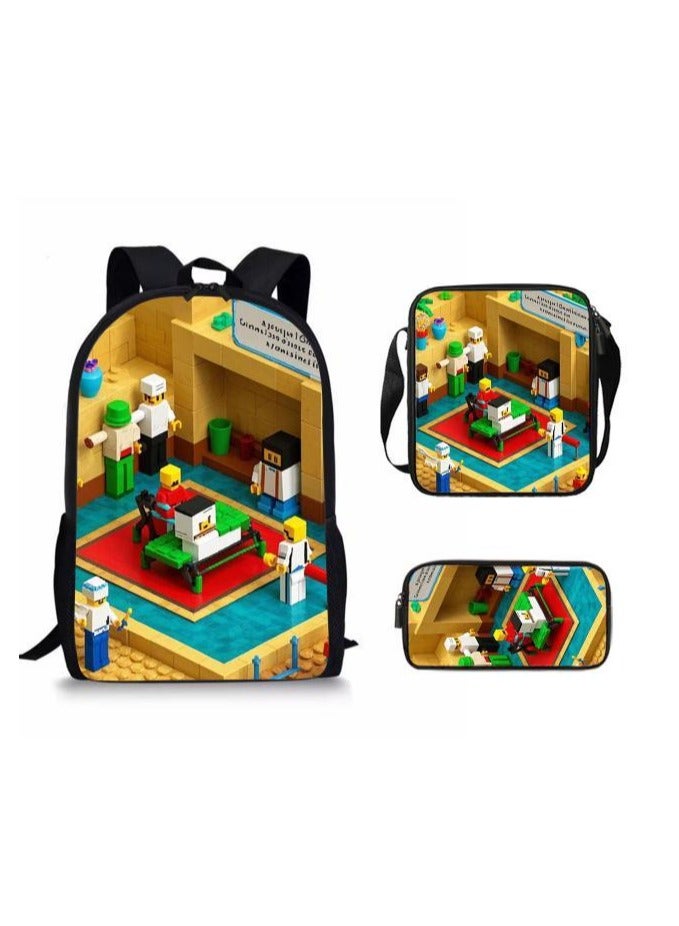 Cartoon style universal three-piece schoolbag - 641  - Image 2