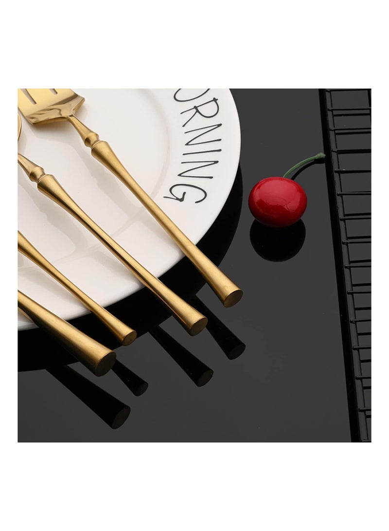 Rightsure Silverware Set,24pcs Silver Dinnerware Set Stainless Steel Cutlery Knife Fork Spoon Dinner Set Tableware Coffee Spoon for Home Restaurant Dishwasher Safe - Image 4