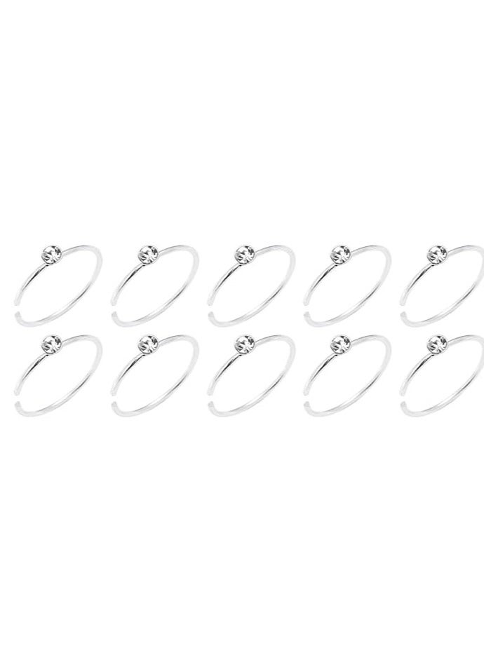 maya accessories nose ring piercings surgical stainless steel 5 peices (mixed random colors)