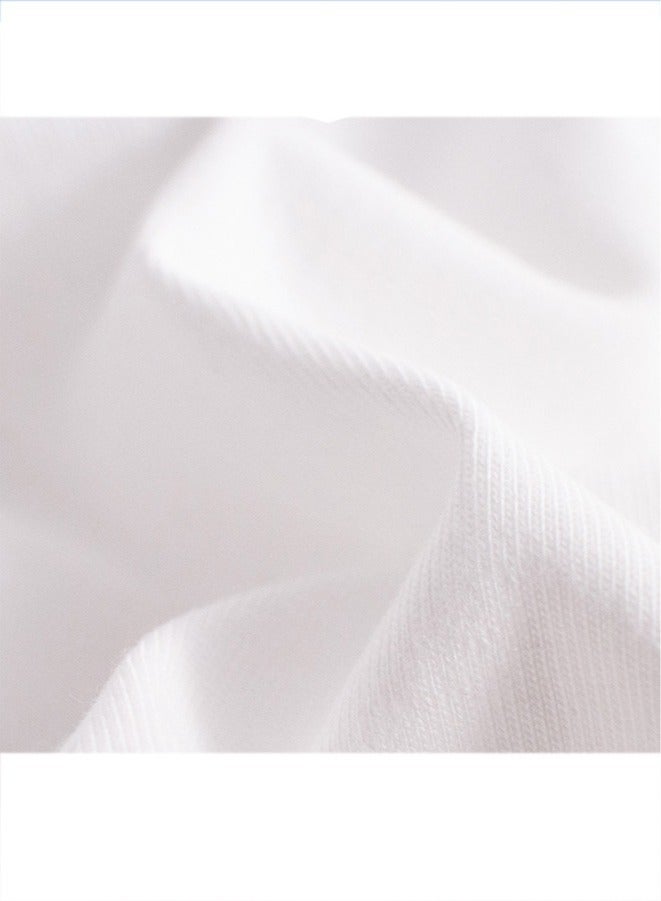 Summer pure cotton short sleeved Unisex T-shirt,210 gsm High Quality Oversized Heavy T-shirt for couple men and women Short Sleeve 100% pure cotton Digital printing T-shirt(White/Stitch)  - Image 5