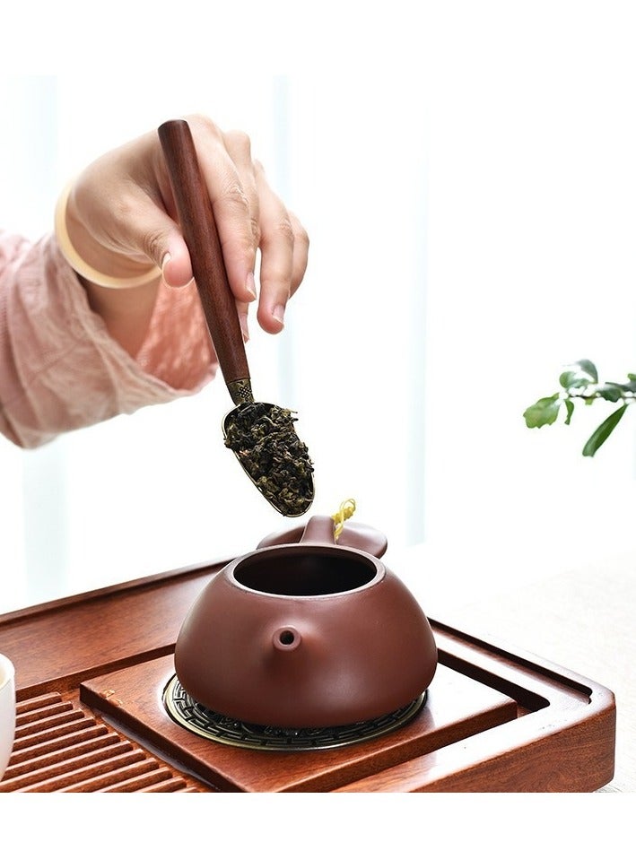 Tea Spoon Ebony Teaspoon Solid Wood Retro Creative Tea Shovel Tea KongFu Tea Ceremony Accessories Gift,Coffee Spoon,Tea Leaf Dispenser, Best Items Available Tea And Coffee Set Accessories - Image 3
