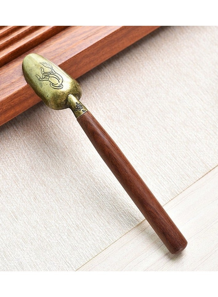 Tea Spoon Ebony Teaspoon Solid Wood Retro Creative Tea Shovel Tea KongFu Tea Ceremony Accessories Gift,Coffee Spoon,Tea Leaf Dispenser, Best Items Available Tea And Coffee Set Accessories - Image 4