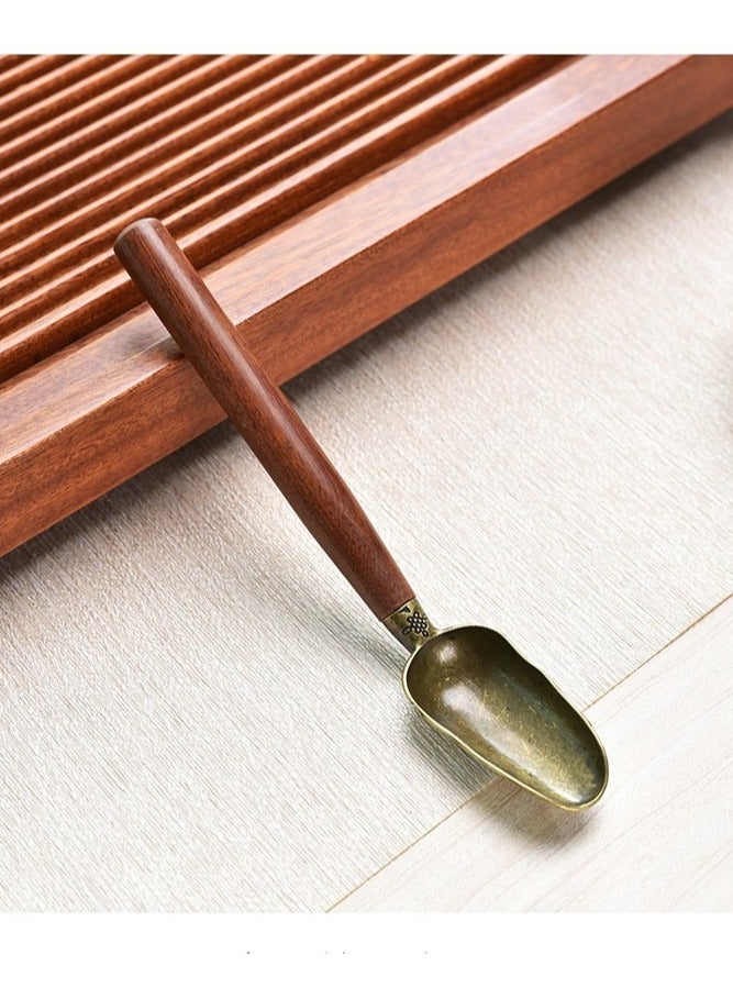 Tea Spoon Ebony Teaspoon Solid Wood Retro Creative Tea Shovel Tea KongFu Tea Ceremony Accessories Gift,Coffee Spoon,Tea Leaf Dispenser, Best Items Available Tea And Coffee Set Accessories - Image 5