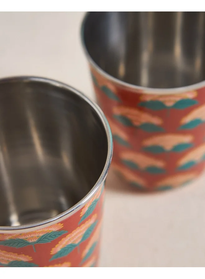Chumbak Bahaar Steel Tumblers - Set Of 2, 250ml