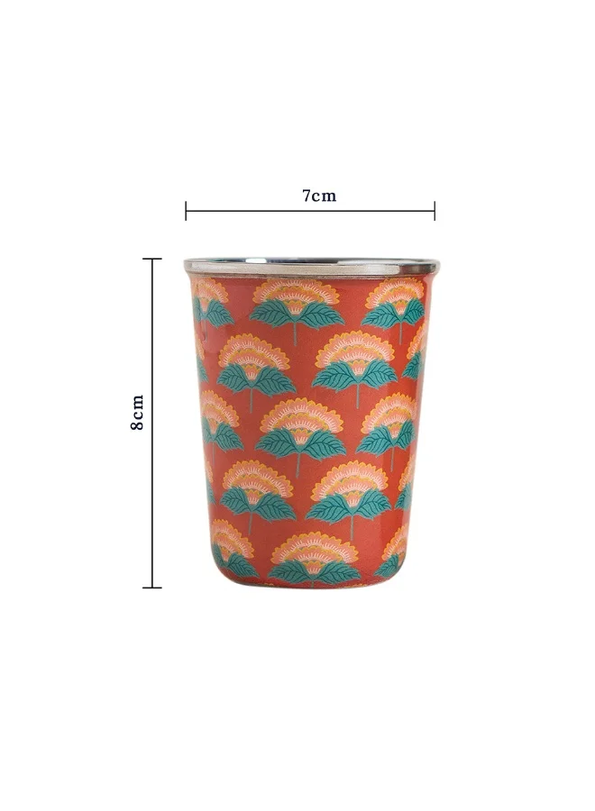 Chumbak Bahaar Steel Tumblers - Set Of 2, 250ml