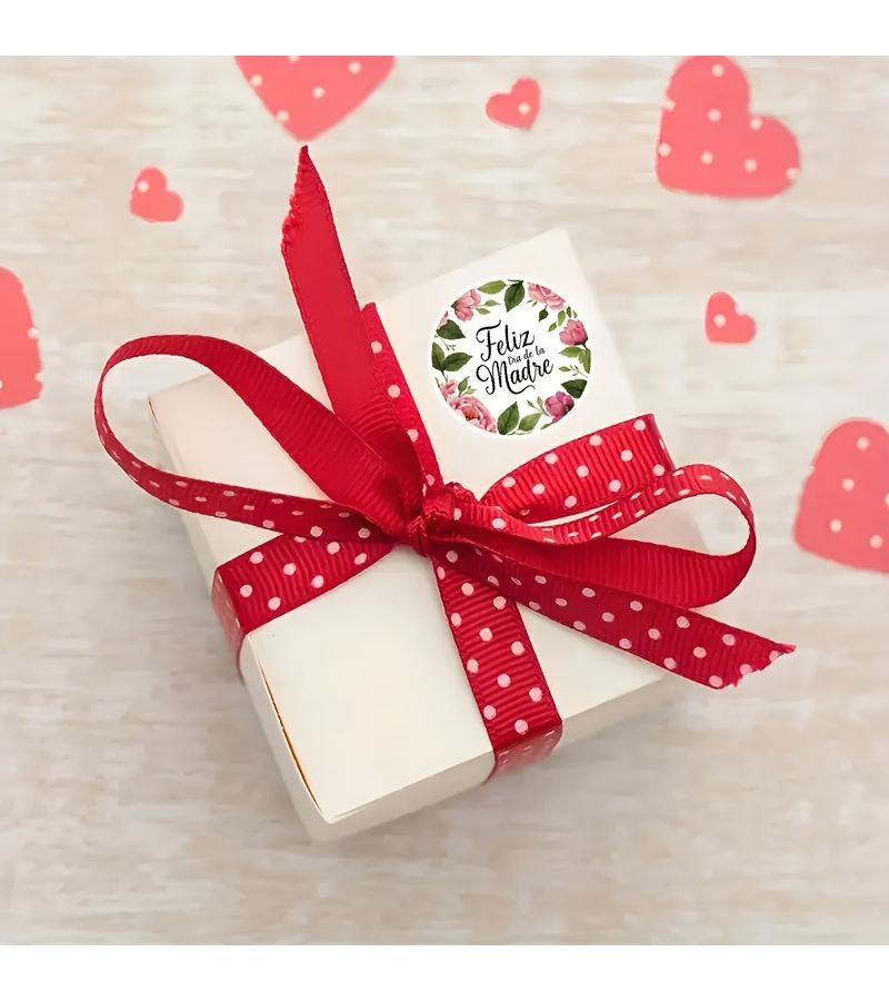 60pcs Feliz Dia De La Madre Rose Green Leaf Stickers For Gift Wrapping And Decoration - Image 3